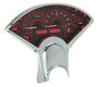 55-56 Chevy Car VHX Instruments carbon fiber and red