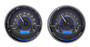 Universal Dual 5.4 Inch Round Analog VHX Instruments carbon fiber and blue