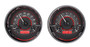 Universal Dual 5.4 Inch Round Analog VHX Instruments carbon fiber and red