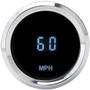 Odyssey II Series Mini 2-1/16 Inch Speedometer Chrome Bezel and Blue