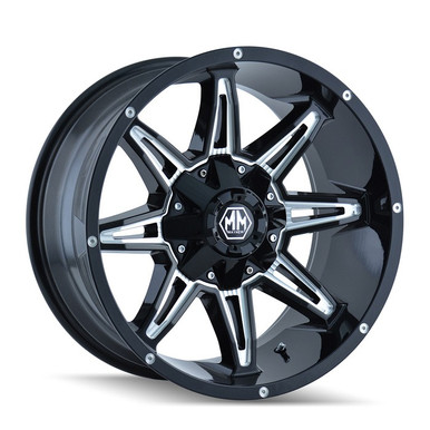 Mayhem Rampage 8090 Black/Milled Spokes 20x9 5-127/5-139.7 0mm 87mm