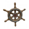 17" wooden ships wheel antiqued finish