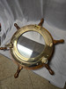 Medium 18" Nautical Mirror Ship Wheel with 11.5 inch porthole