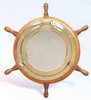 Large 24" Nautical Mirror Ship Wheel