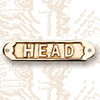 6" Brass HEAD Name Plate Plaque