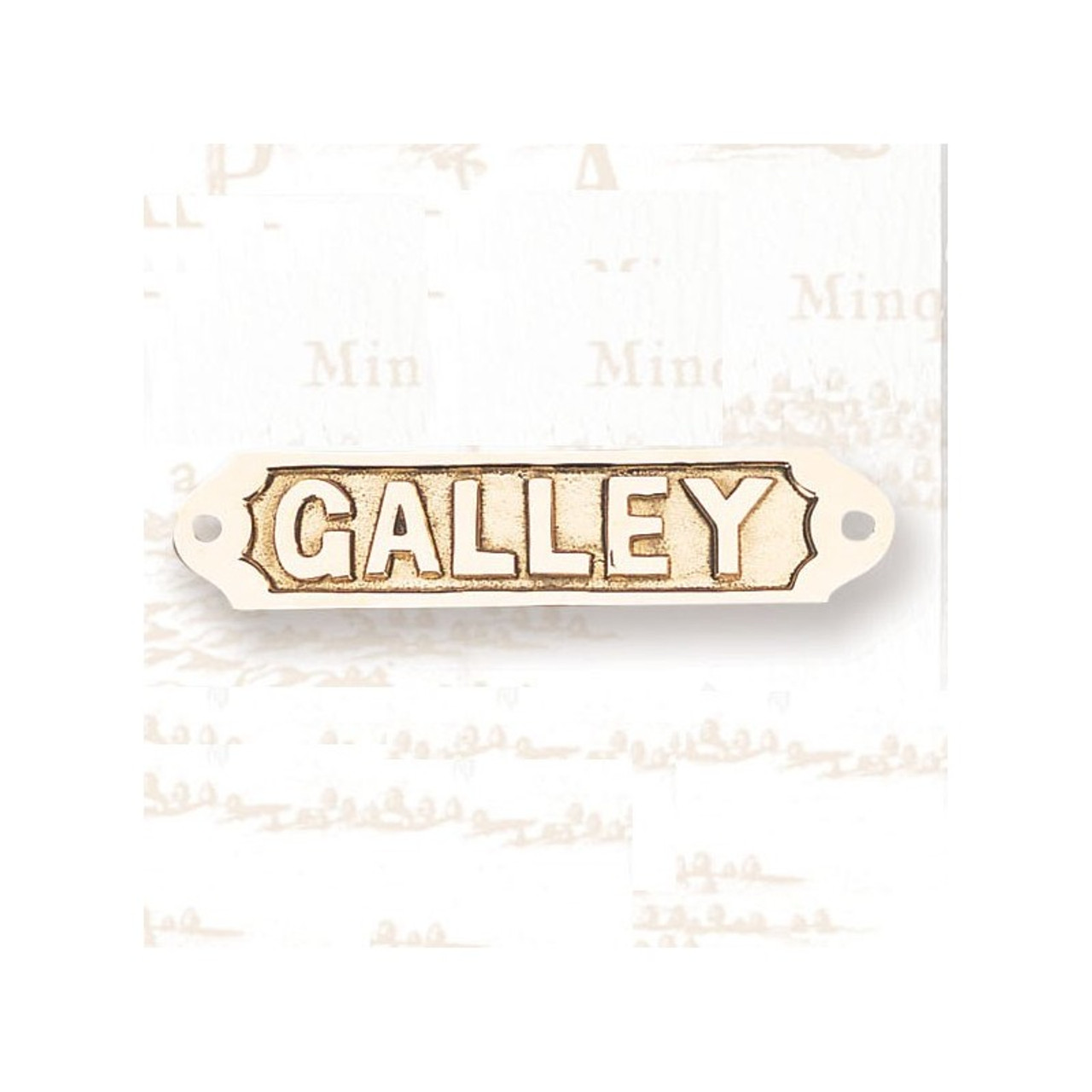 6 Brass GALLEY Name Plate