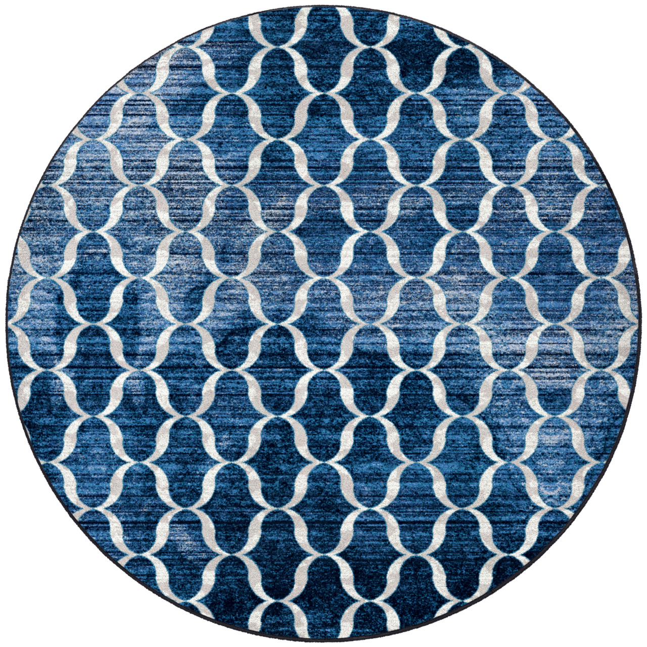 Lattice Blue High Quality Coastal Rugs Shapes Sizes
