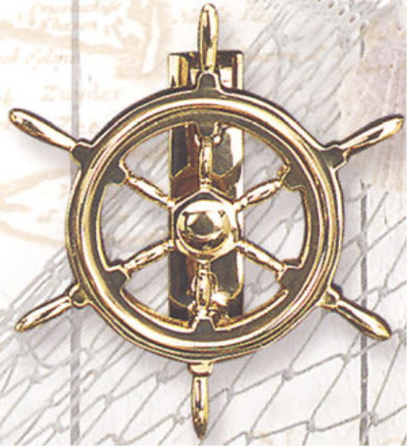 Brass Ships Wheel Door Knockers