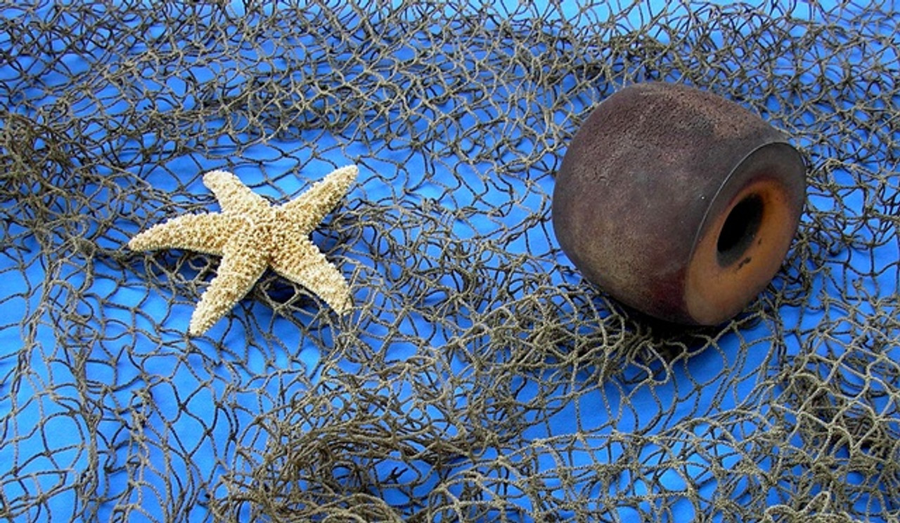 Fish Nets with Cork and Starfish Decorations