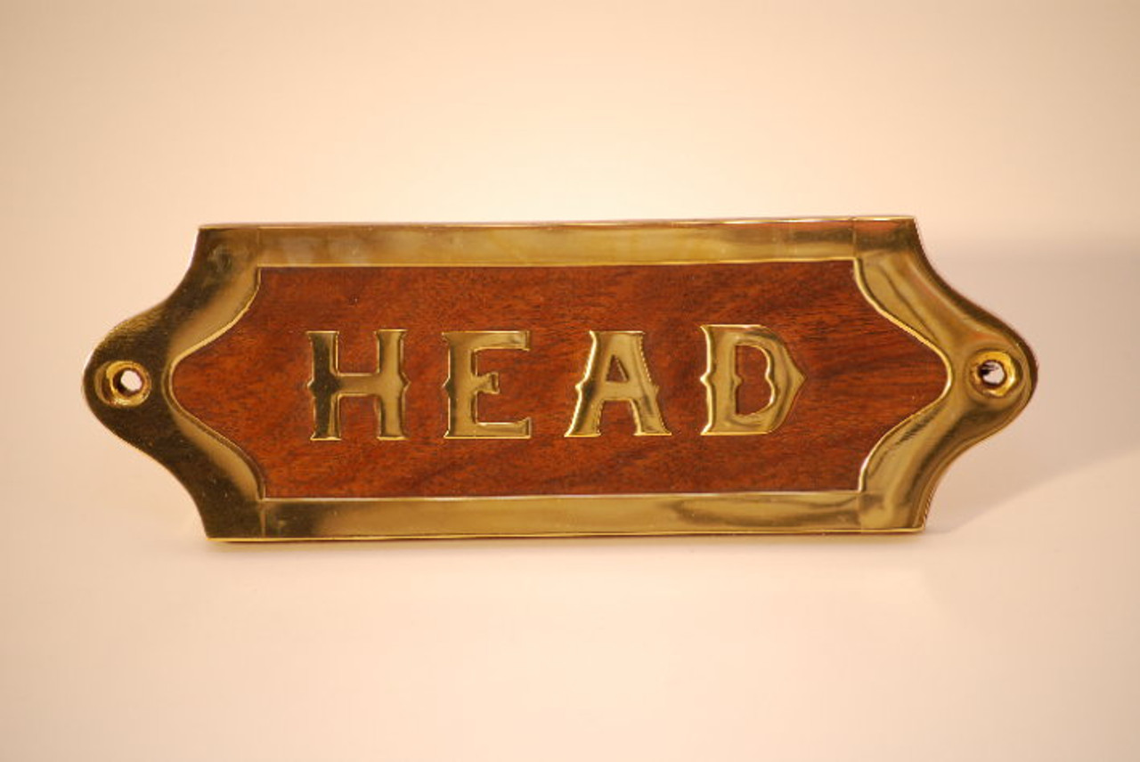 Vintage Captain’s Quarters Brass Cast Sign Nautical 13”x1.5” Door Plaque  Office