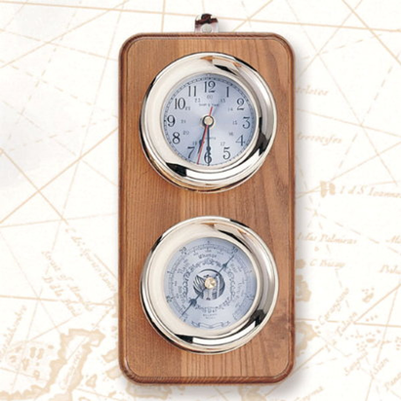 Deluxe Nautical Captain Clock Barometer