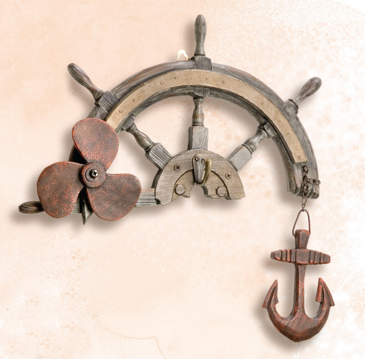 Nautical Wall Hook Ship Wheel Anchor Hooks