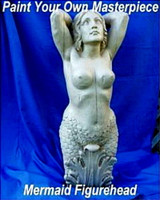 Unpainted Large Mermaid Ship's Figurehead Unpainted Large Mermaid Ship's Figurehead