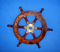 12" Nautical Wooden Pirate Ships Wheel