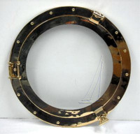 8" and 11.5" Lacquered Brass Porthole Windows 8" and 11.5" Lacquered Brass Porthole Windows