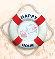 Red White Happy Hour Life Buoy