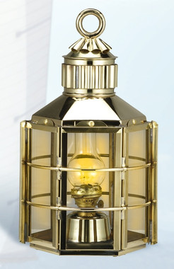 Brass Clipper Ship Anchor Oil Lamp