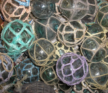 Vintage Japanese Glass Floats Fish net Balls