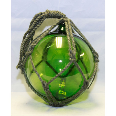 10 Green Glass Float w/Net : : Home