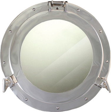 Nautical Aluminum Ships Porthole Mirror