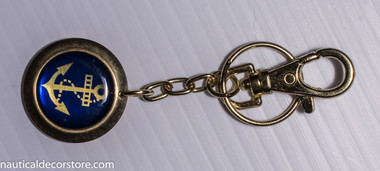 小物 US Exclusive Anchor Key Chain Anchor Keychain- Navy Blue - Darcizzle Offshore