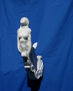 Unpainted Small Mermaid Ship Figurehead