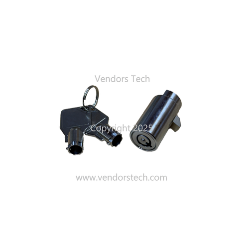 Vending/Change Machine Universal Plug Lock, 2 Keys