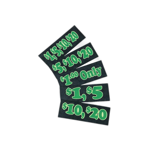 American Changer Bill Acceptance Sticker Variety Set