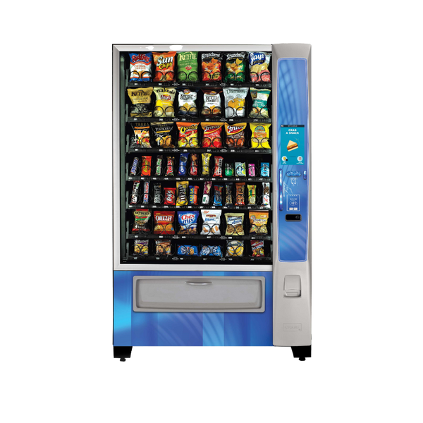 Crane Merchant Media2 187D 6-wide snack vending machine