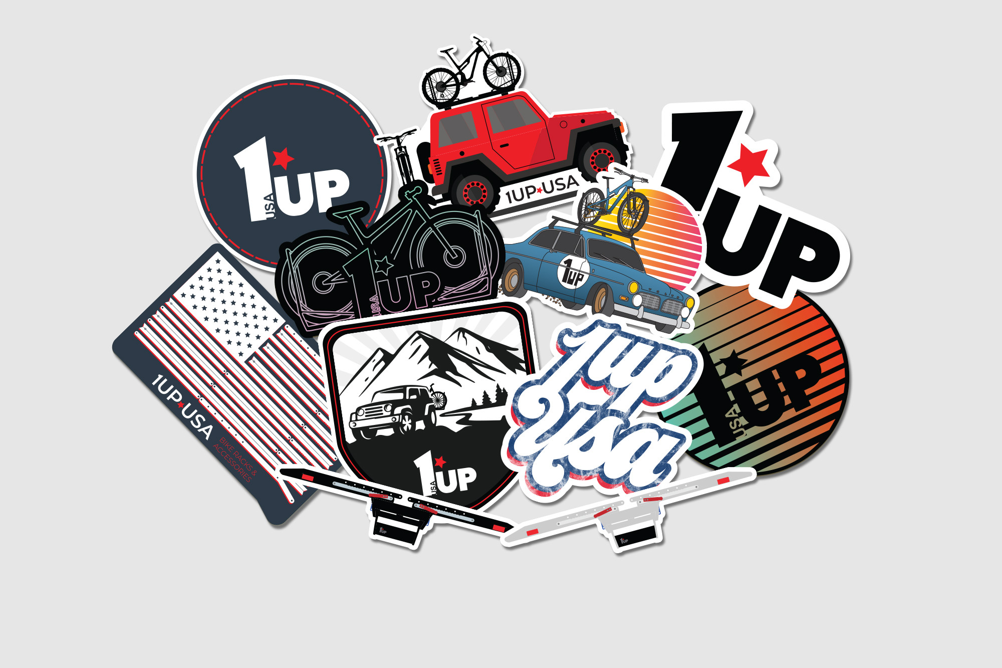 Assorted Stickers (5-Pack) - 1UP USA