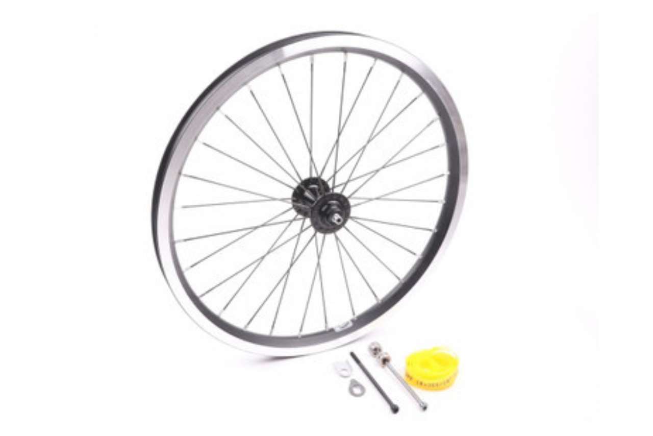 Brompton Front Wheel Radial Lacing incl Fittings Superlight Black Black , 