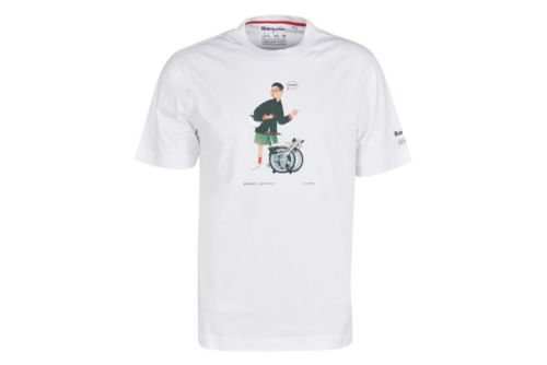Barbour X Brompton Slowboy Ready T-Shirt Navy Small, 