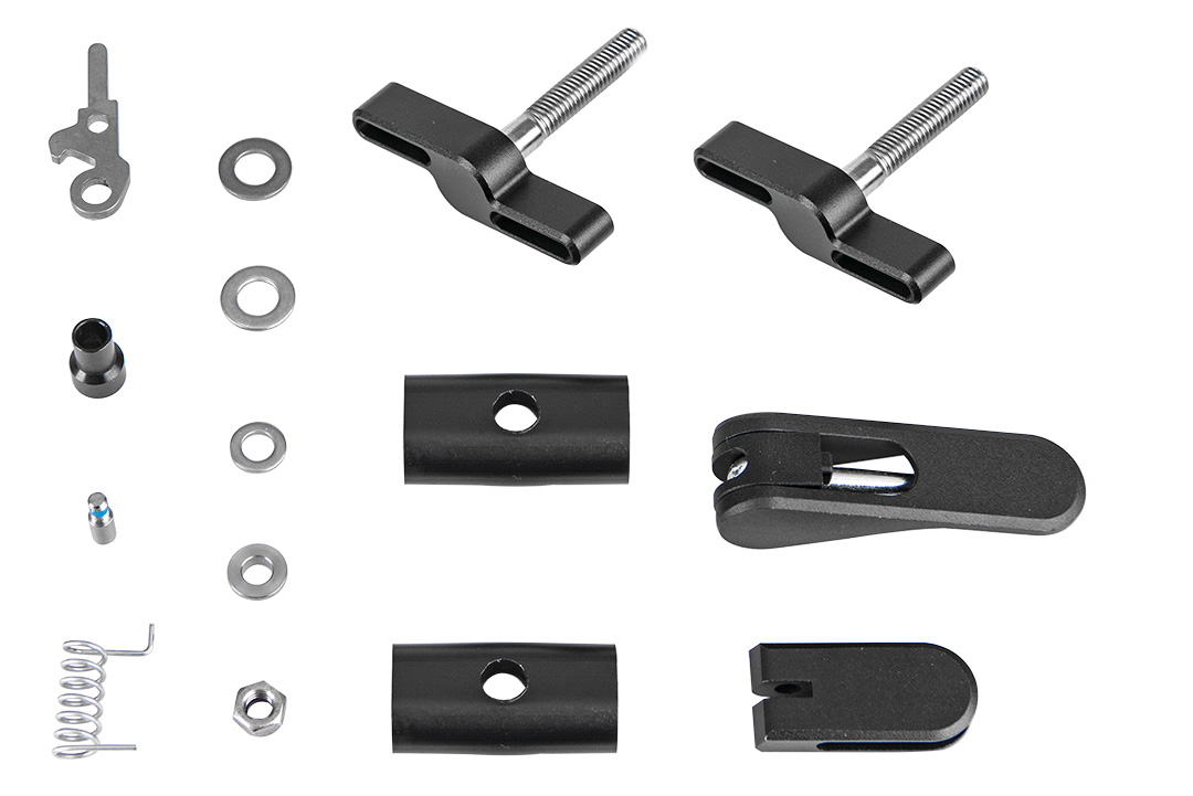 Seat Clamp and Rear Frame Clip Set for T Line Black , 