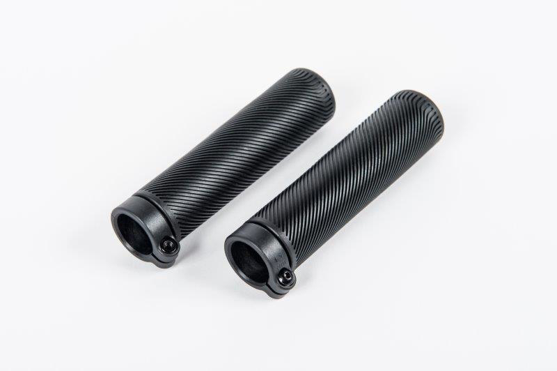 Brompton Lock-On Rubber Mushroom Handlebar Grips 130mm Black , 