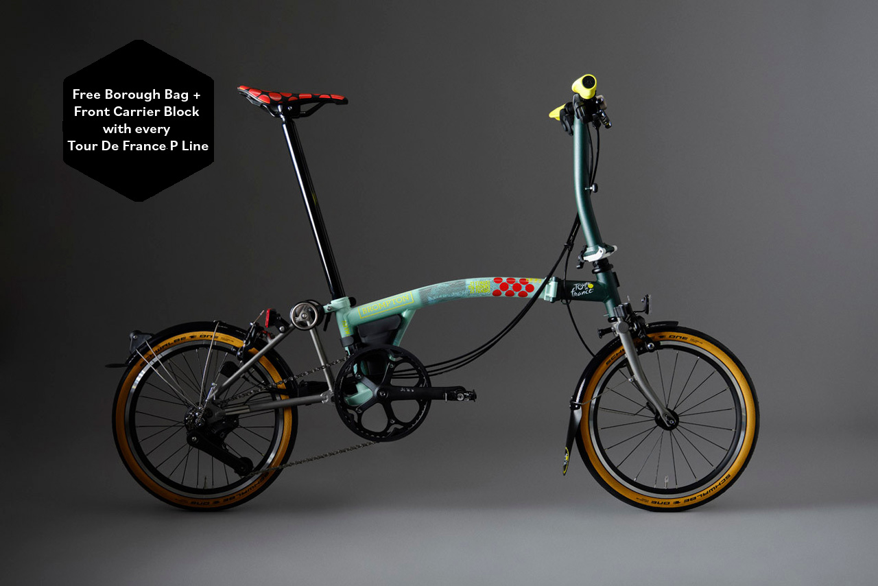 Brompton x Tour de France P Line Sprinters Light Green Low, 
