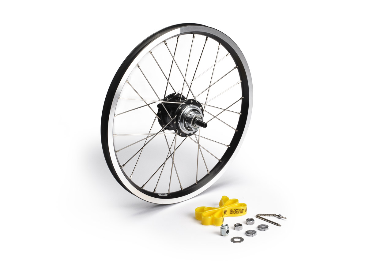 Brompton Wide Range Rear Wheel for 3/6-speed Silver , 