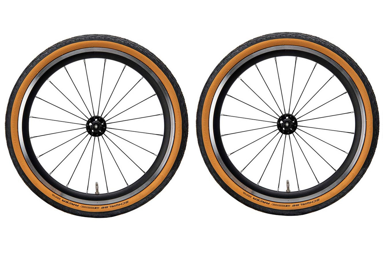 Schwalbe Marathon Racer Tanwall Tyre - Folding Pair Tan , 