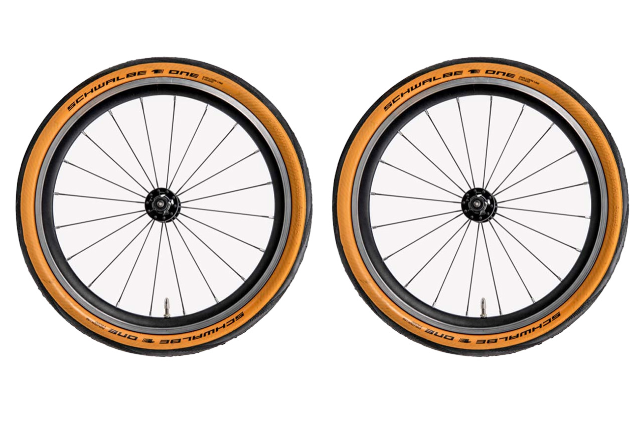 Schwalbe Marathon Tyre - Reflective Strip Pair Bundle Black , 