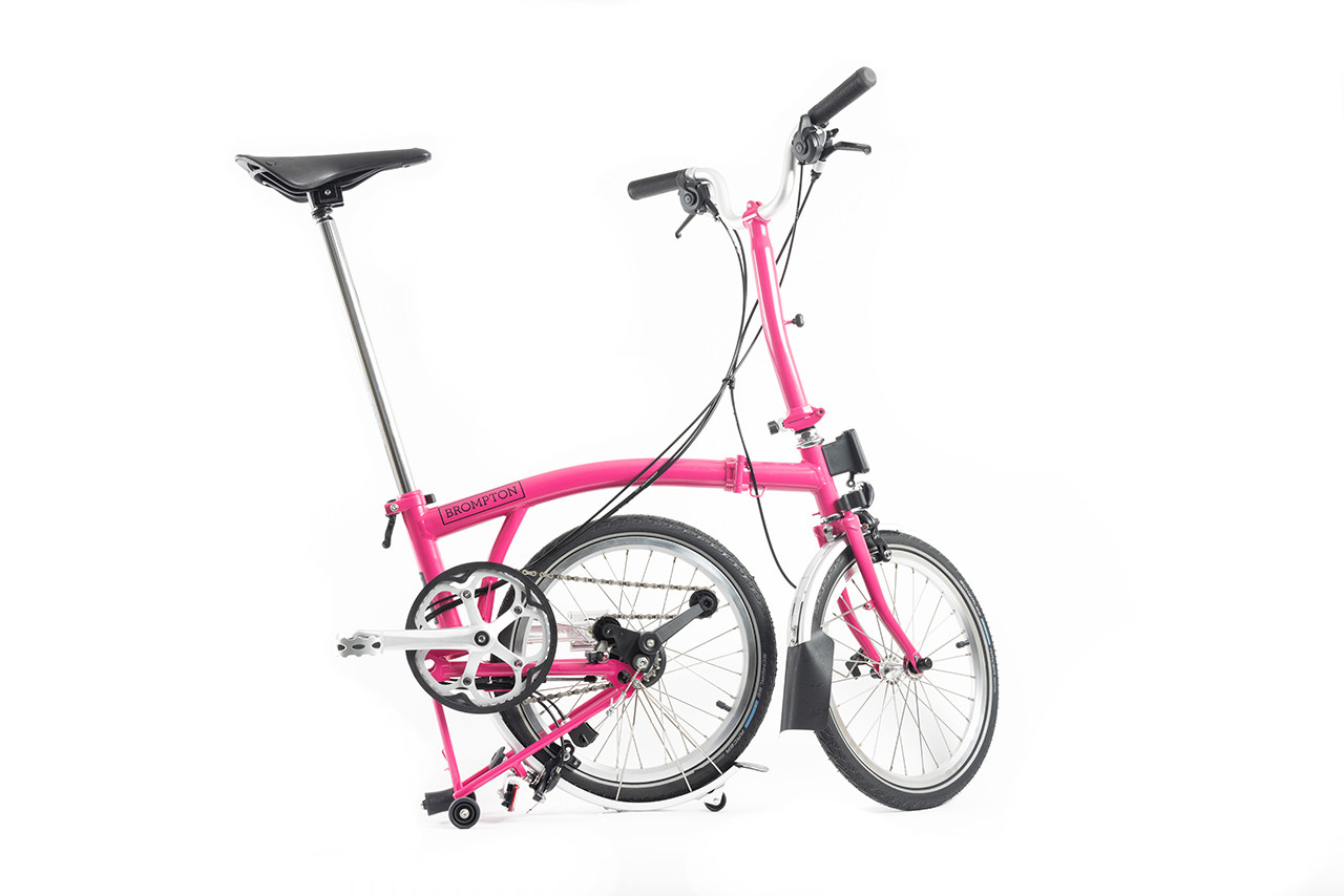 Pink hot sale brompton bike