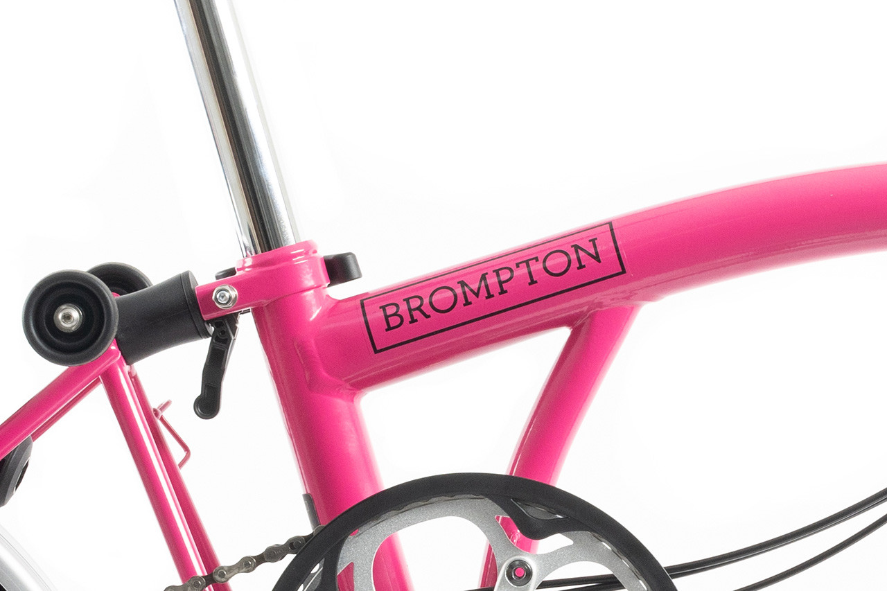 Brompton pink hot sale folding bike