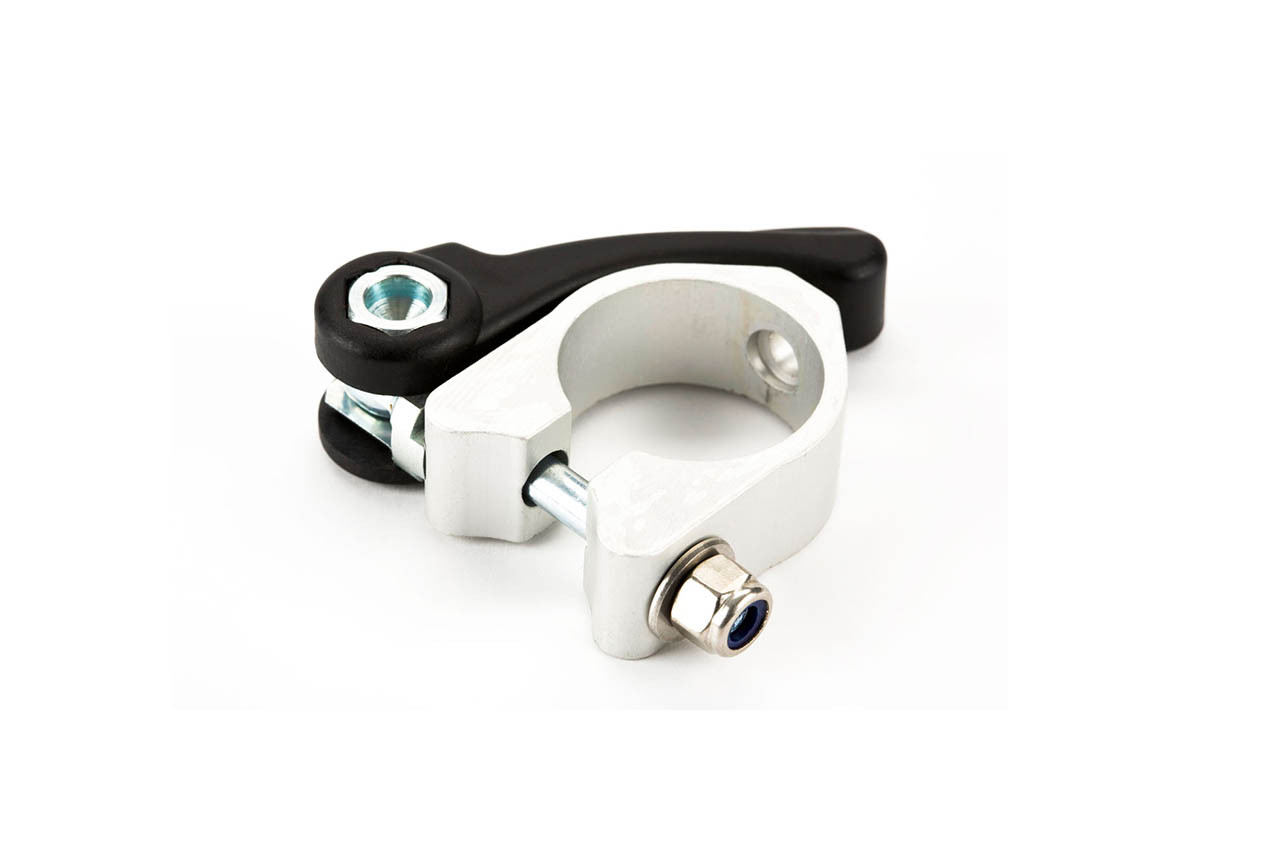 Telescopic Seatpost Clamp band + Quick Release Silver | Brompton USA