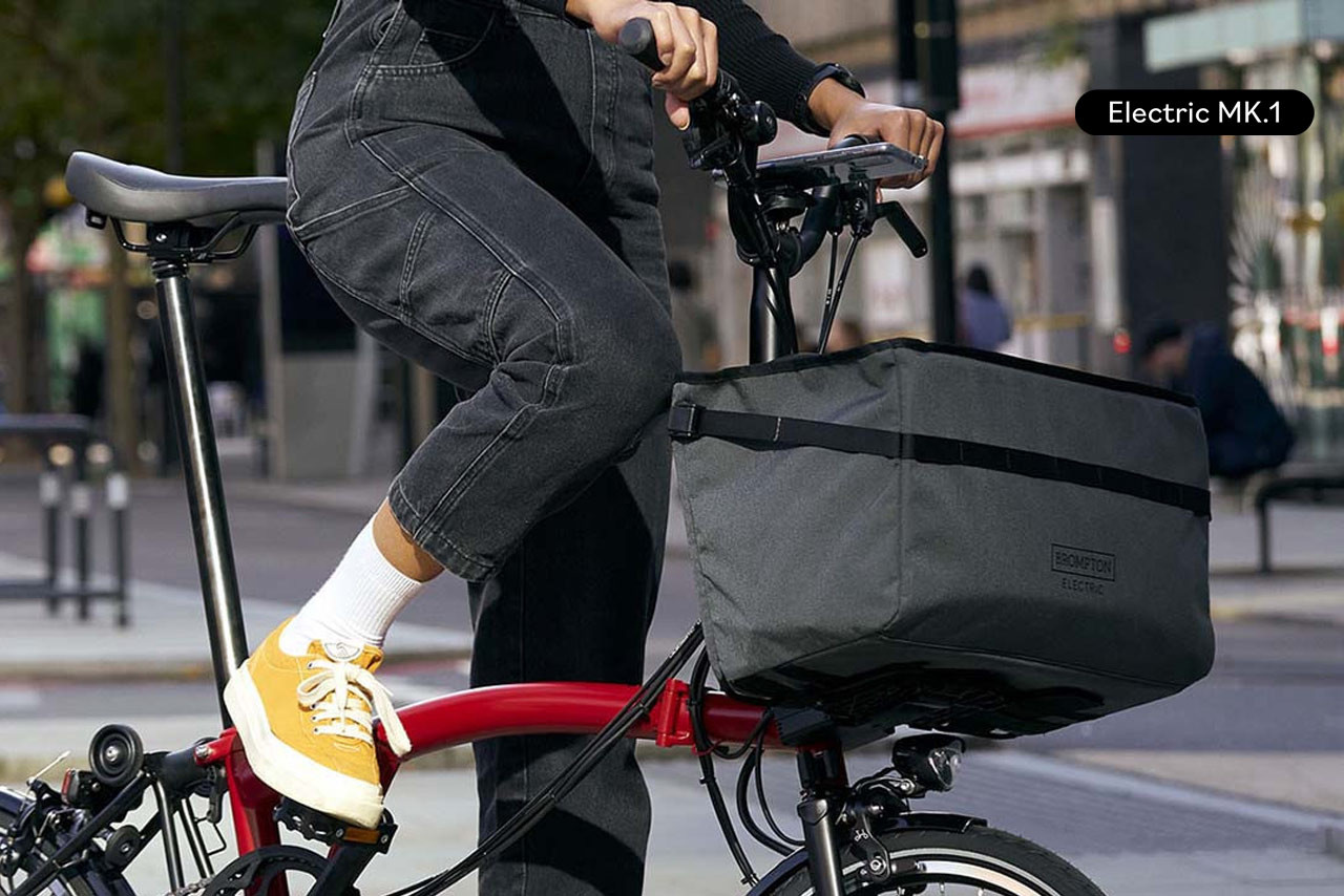 Brompton elektrische Korbtasche