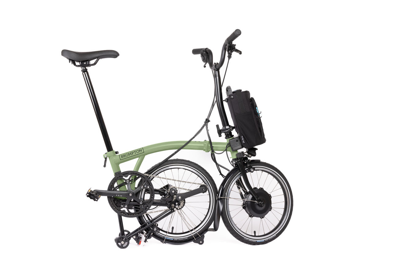 Electric C Line - 12 Speed - Matcha Green | Brompton Bicycle USA
