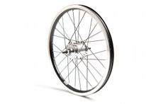 Brompton 6 Speed Rear Wheel with Fittings in Black/Silver Hub