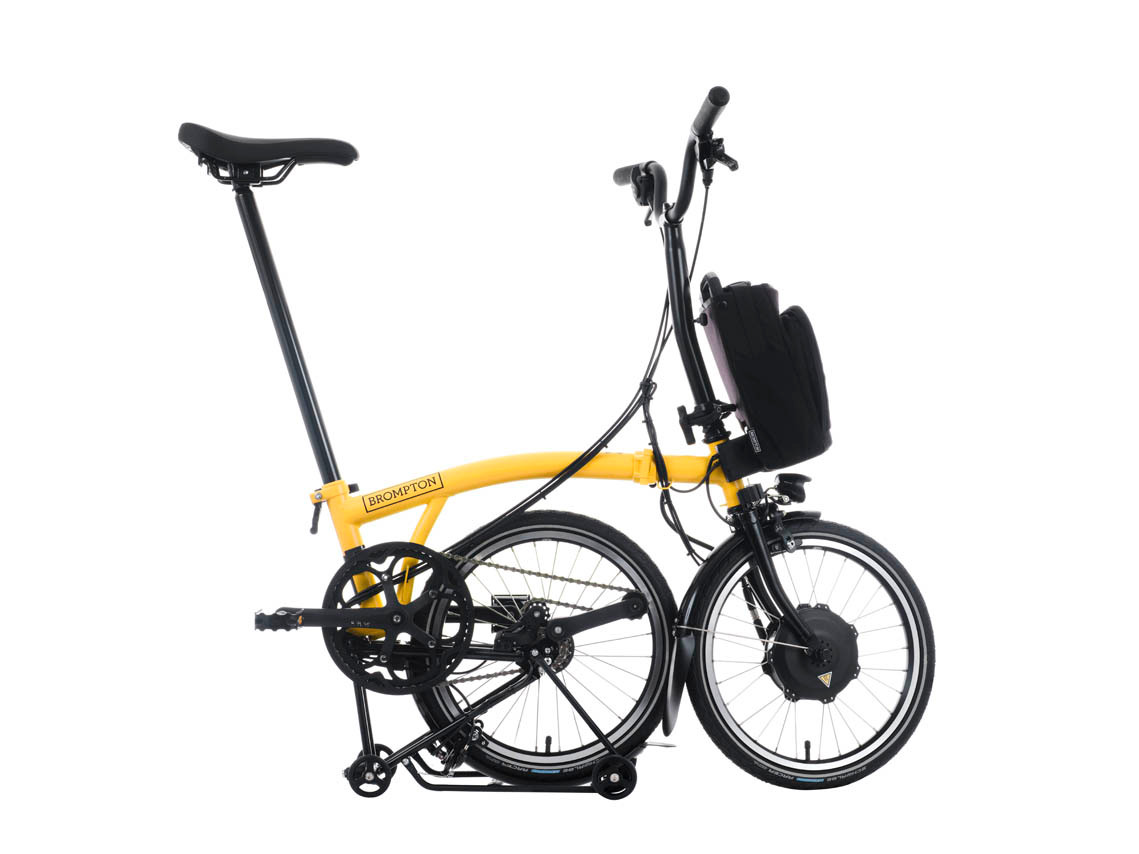 Electric C Line with Roller Rack - 4-speed | Brompton Bicycle USA