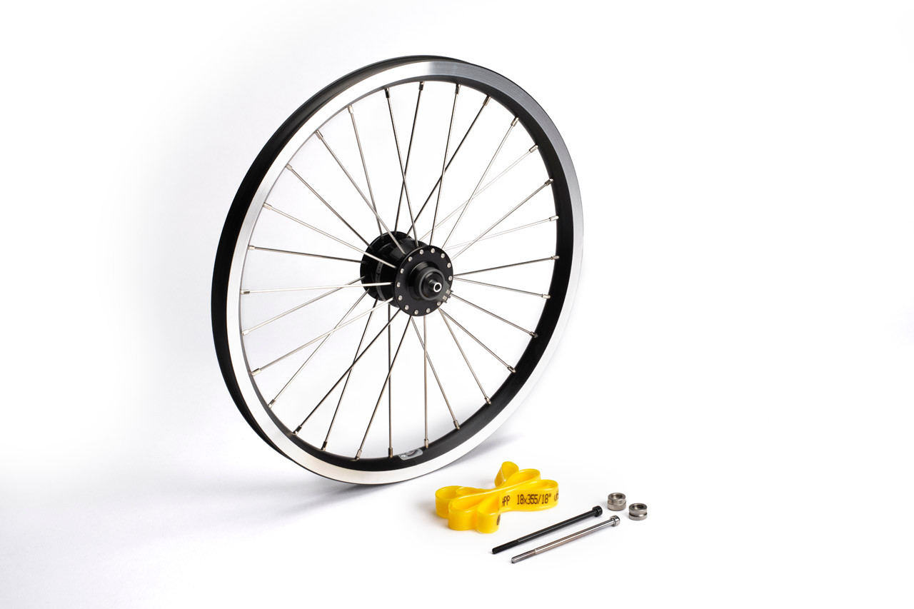 BROMPTON アルミホイール Brompton Dynamo Front Wheel with Fittings | Brompton USA