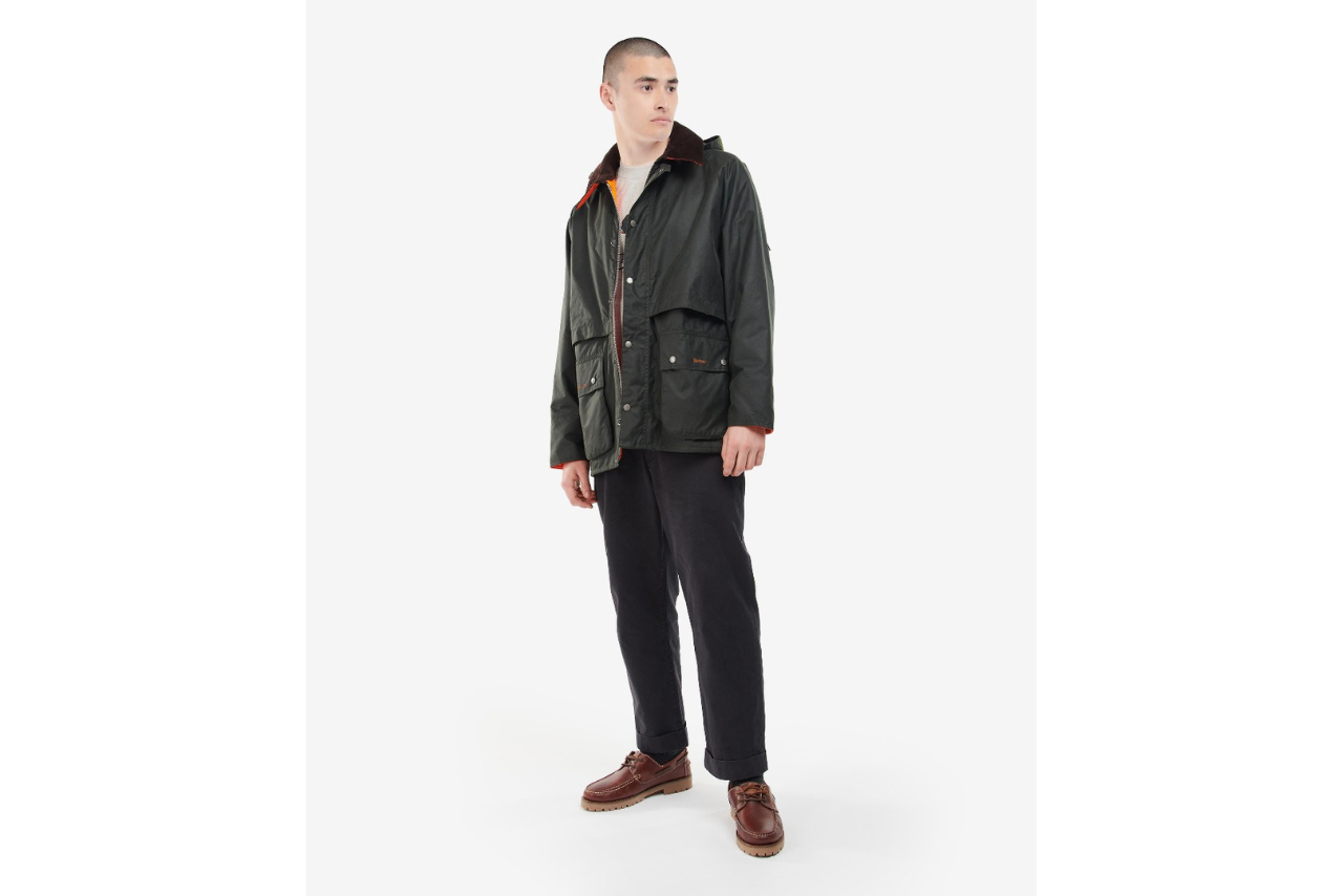 Barbour x Brompton Mens Bromdale Wax Jacket Sage | Brompton