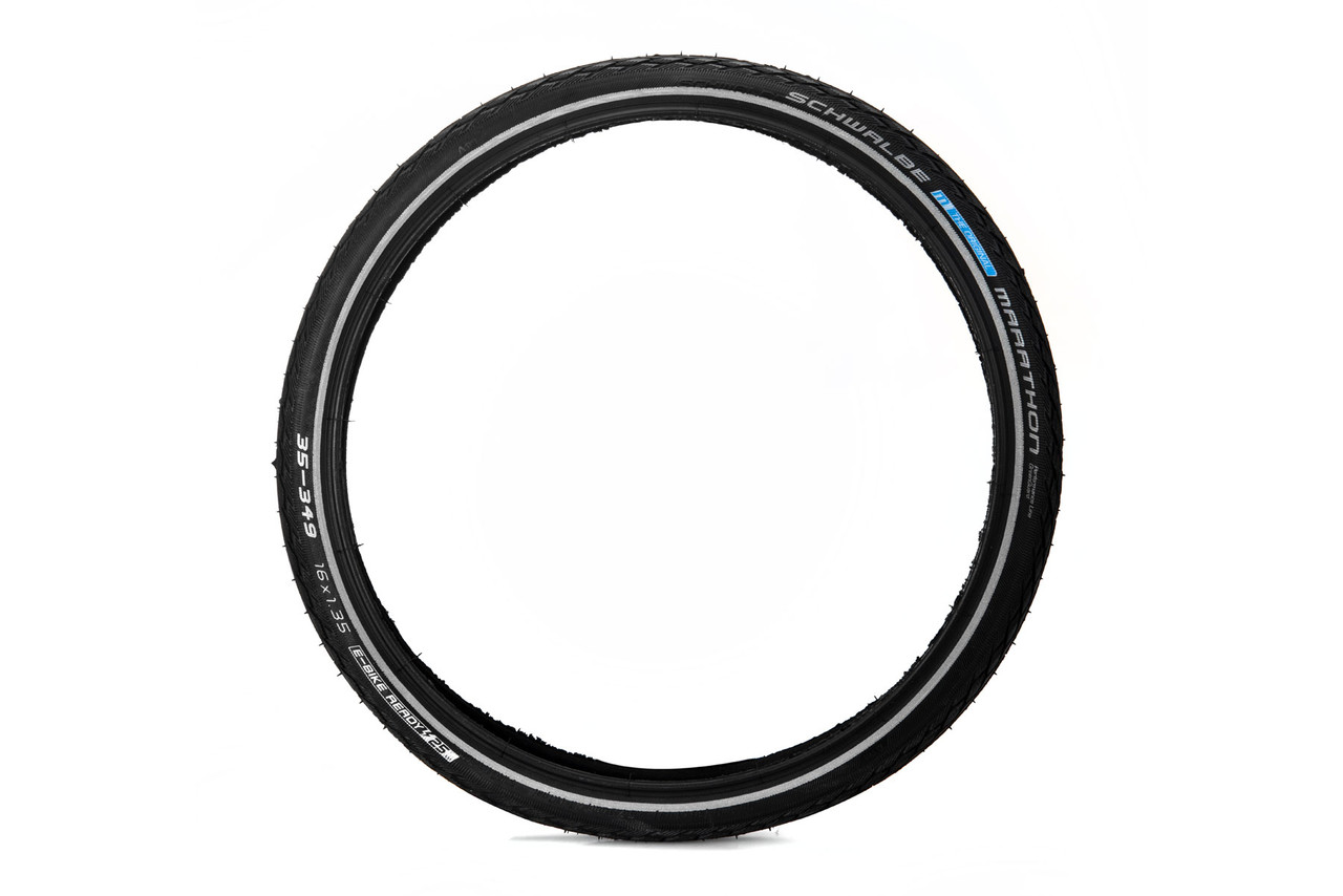 Schwalbe Marathon Plus SmartGuard Pneumatico Da Bici - Nero Con Fascia Riflettente, Misura 47-507, Antiforatura, Robusto E Sicuro Per Città E Turismo