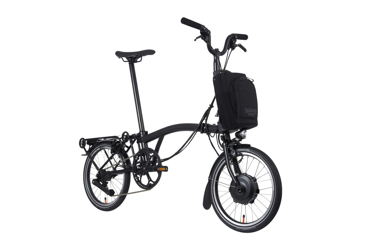 Electric P Line Urban with Roller Rack | Brompton Bicycle USA