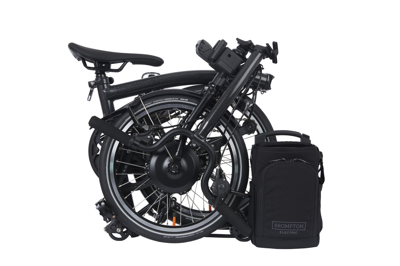 Electric P Line Urban with Roller Rack | Brompton Bicycle USA